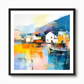 Boats At The Harbour Art Print