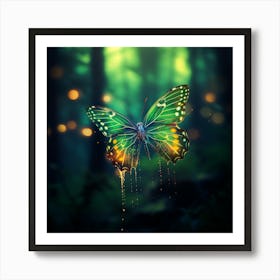 Butterfly In The Forest Art Print