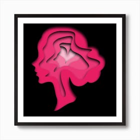 Portrait Of A Woman paper cut Poster