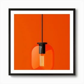 Orange Pendant Light Art Print