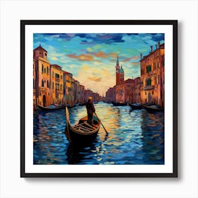 Venice At Sunset Art Print