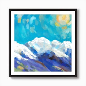 Sunny day in the mountains Art Print
