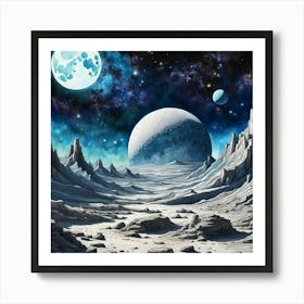 Space Landscape 1 Art Print