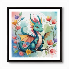 Blue Dragon Art Print