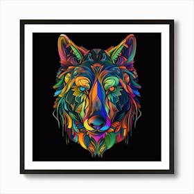 Wolf Head 6 Art Print