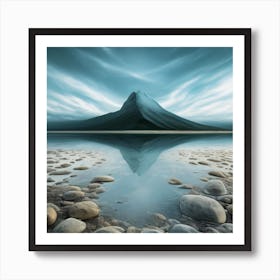 Mountain Reflected In Water Art Print