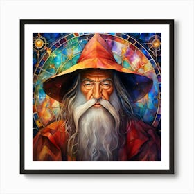 Watercolor Nostradamus French Astrologer Studio Photography Complex Details High Detail Art Print