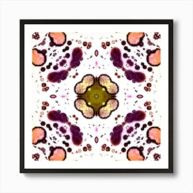 Abstract Pattern Spilled Watercolor Purple 1 Art Print