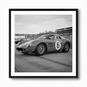 Black And White Photograph Of A Race Car 1920s classic Art Print