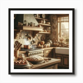 Rustic Kitchen 1 Art Print