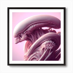 Alien Portrait Pink 12 Art Print