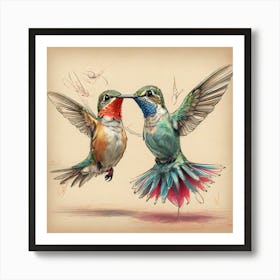 Hummingbirds 10 Art Print