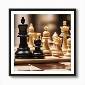 Queen Chess Pieces  Da Vinci Style Art Print