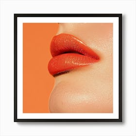 Close Up Of A Woman'S Lips Art Print