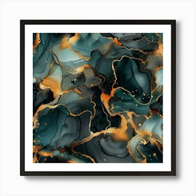 Gilded Marble (11) Art Print