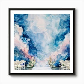 Abstract Wedding Backdrop Art Print