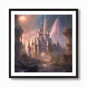 Dreamscape Castle: The Enchantment of Cinderella's Kingdom Art Print