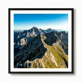 Firefly Crisp Mountain Peaks Sharply Detailed Mountain Peaks, Making Them Stand Out Art Print