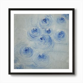 Blue Swirls Art Print