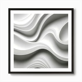 Abstract White Paper Texture Art Print