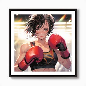 Boxing Girl Art Print