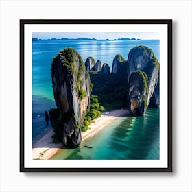 Rock Formations In Thailand Art Print