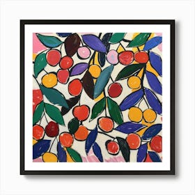 Cherry Painting Matisse Style 1 Art Print