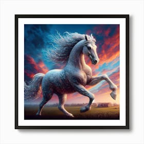 White Horse 2 Art Print