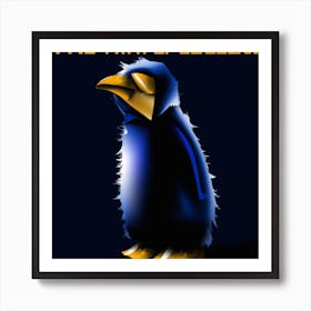 Blue Penguin Art Print