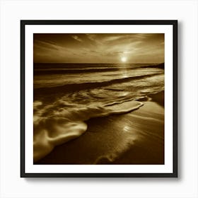 Sunset At The Beach 627 Art Print