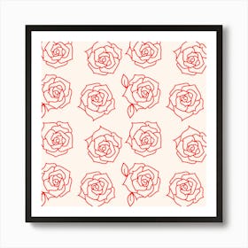 Roses Seamless Art Print