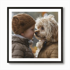 Boy And His Dog Art Print