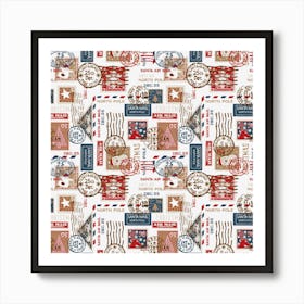 Postage Stamps Art Print