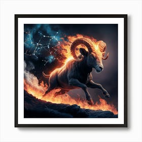 Ram Zodiac Sign 10 Art Print