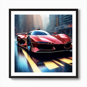 Futuristic Sports Car Art Print