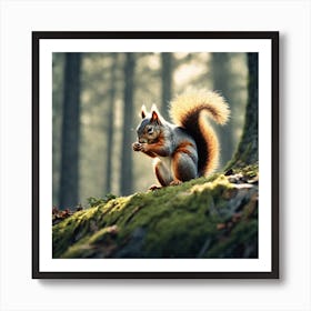 Squirrel In The Forest 44 Art Print