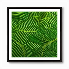 Tropical Leaves Background Art Print