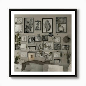 Room With Lots Of Pictures Art Print