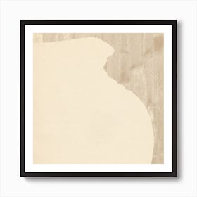 Minimalist neutral Vase silhouette Art Print