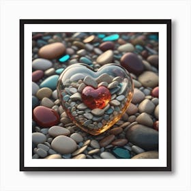 Heart Of Pebbles 1 Art Print