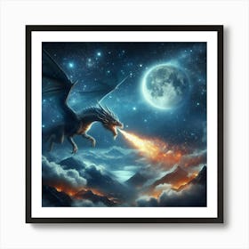 Dragon In The Sky 3 Art Print