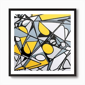 'Yellow Triangles' Art Print