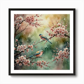 Cherry Blossom Painting 1 Art Print