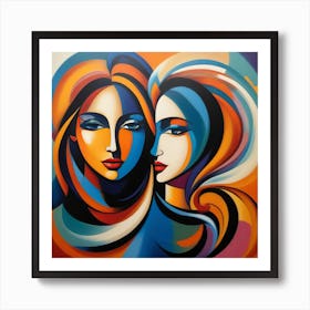 Two Women 4 Art Print
