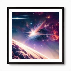 Space Explosion Art Print