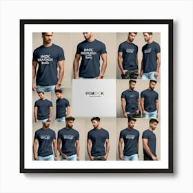 Men In T - Shirts Art Print