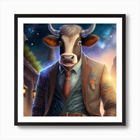 cow painting Art Print