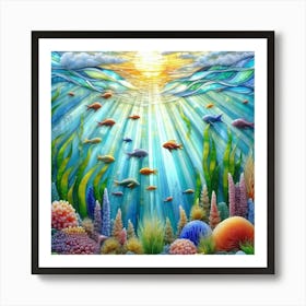 Into The Water Under The Sea Art Print