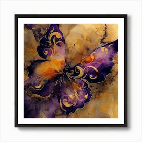 Purple Butterfly 4 Art Print