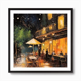 Night At The Restaurant Art Print